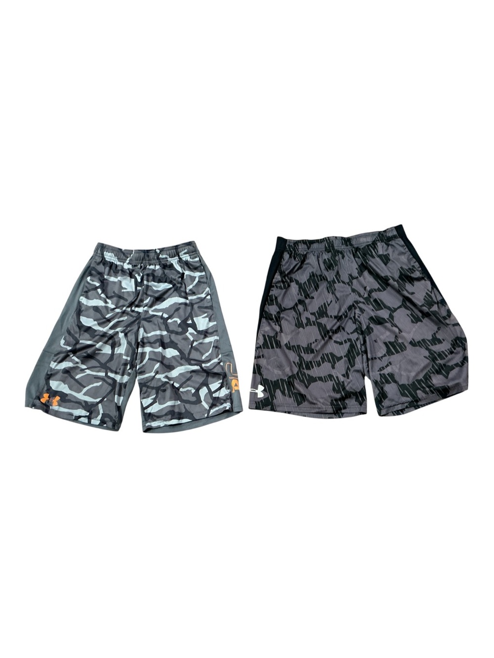 Under Armour Boys' Gray Camo Athletic Shorts Set - Charcoal & Light Gray